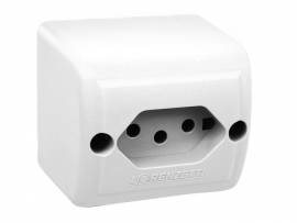 TOMADA LORENZETTI SOBREPOR 2P+T 10A PB BR  1713011