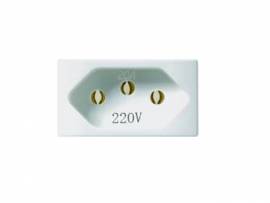 TOMADA PEZZI 2P+T 20A PB MODULAR BC          50037