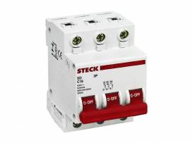 DISJUNTOR TRIF. STECK DIN  16A 3KA C      SDD63C16