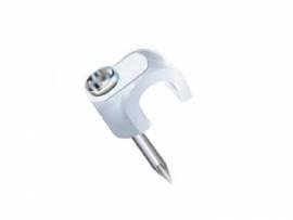 GRAMPO FIXA FIO COAXIAL RG-6  UNISAT BRANCO  18.03