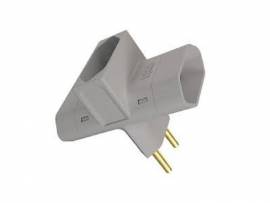 PLUG PIAL T 3 SAIDAS 2P 10A PB CINZA        690652