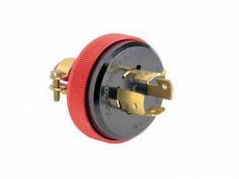 PLUG PIAL MACHO 3P+T 30A SAIDA AXIAL C/TRAVA 56407