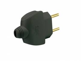PLUG PIAL MACHO 2P   10A PB PRETO MONOBLOCO 615810