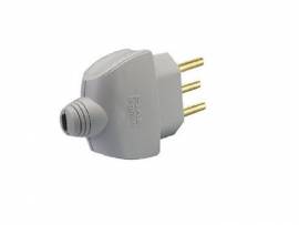 PLUG PIAL MACHO 2P+T 10A PB CINZA           615821
