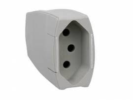 PLUG PIAL FEMEA 2P+T 10A PB CINZA           615824