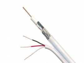 CABO COAXIAL BRANCO RGC-59 75 OHMS MALHA 90 + TRIP