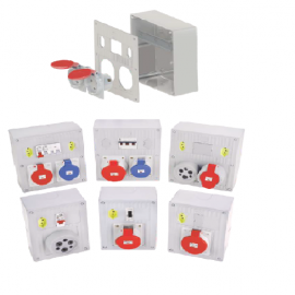 CAIXA HJ P/02 TOMADAS INDUSTRIAIS SOBREPOR