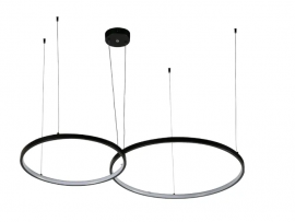 PENDENTE NORDECOR DAIRE LED 2 AROS 49W PT 3000K  2221