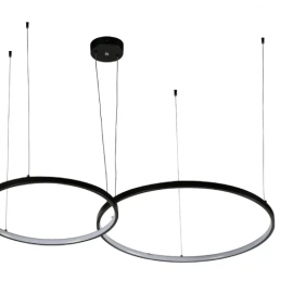 PENDENTE NORDECOR DAIRE LED 2 AROS 49W PT 3000K  2221