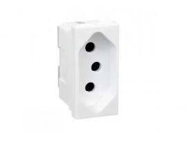 TOMADA PEZZI 2P+T 10A PB MODULAR BC          50036