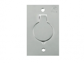 PLACA OLIVO PISO INOX 2X4 UNHA SIMPL P/TOM   PLL74
