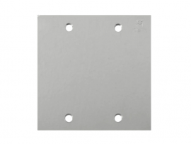 PLACA OLIVO PISO INOX 4X4 CEGA               PLL77