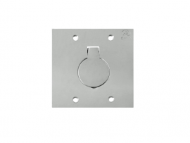 PLACA OLIVO PISO INOX 4X4 UNHA SIMPLES P/TOM.PLL80