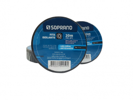 FITA ISOLANTE SOPRANO  20M PRETA   FIS-BT 13 20 18