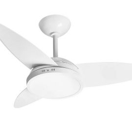 VENTILADOR TRON LYKAN LED 3 PAS BRANCO 220V