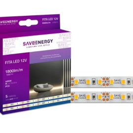 FITA LED 12V 18W/M SAVE ENERGY 4000K 5MTS IP20