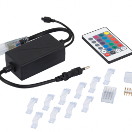KIT CONTROLE REMOT/DRIV P/ FITA LED RGB GAYA 220V