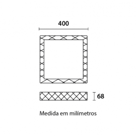 PLAFON BLUMENAU SHINE LED QUAD PONTILHA 24W CCT