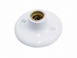 RECEPTACULO TASCHIBRA PLAFON PVC E-27 RED. BRANCO