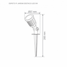 ESPETO LED JARDIM TASCHIBRA 5W 6500K DESTACO