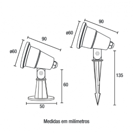 ESPETO LED JARDIM BLUMENAU 5W 3000K PLAY