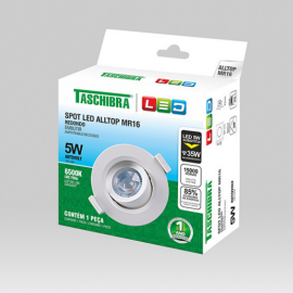 SPOT LED MR11 EMB RED. TASCHIBRA 3W 3000K ALLTOP