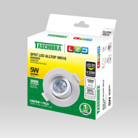 SPOT LED MR16 EMB RED. TASCHIBRA 5W 3000K ALLTOP