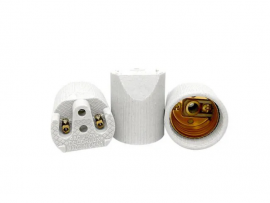 RECEPTACULO DECORLUX PORC E27 P/GLOBO LISO  MT2303