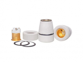 RECEPTACULO DECORLUX PORCELANA E27 C/ ANEL MT-2233