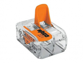 EMENDA WAGO TIPO 221-412 2 CONDUTORES 4,0MM TRANS.
