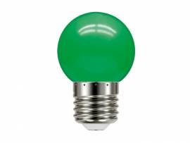 LAMPADA LED BOLINHA TASCHIBRA 1W E27         VERDE