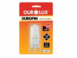 LAMPADA G9 HALOGENA OUROLUX 220V 20W CLARA