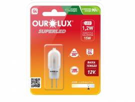 LAMPADA LED OUROLUX 1,2W BIPINO G4 12V       6500K