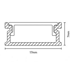 PERFIL LINE IND.LB SOB. 17 X 7 C/ACAB. 3M PT