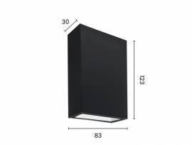 ARANDELA ASTRALED APUS 4W PRETO   3000K    AD-4003
