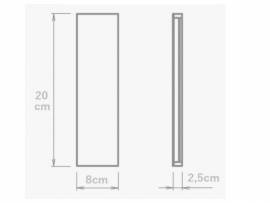 ARANDELA ASTRALED WEZAR 20CM 7W BR 3000K   AD-4072
