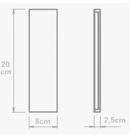 ARANDELA ASTRALED WEZAR 20CM 7W BR 3000K   AD-4072