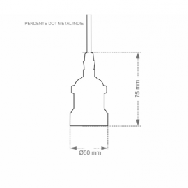 PENDENTE TASCHIBRA DECOR/INDIE OURO      DOT METAL