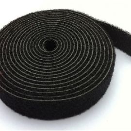 VELCRO DUPLA FACE SLIM PRETO ROLO 3MTS